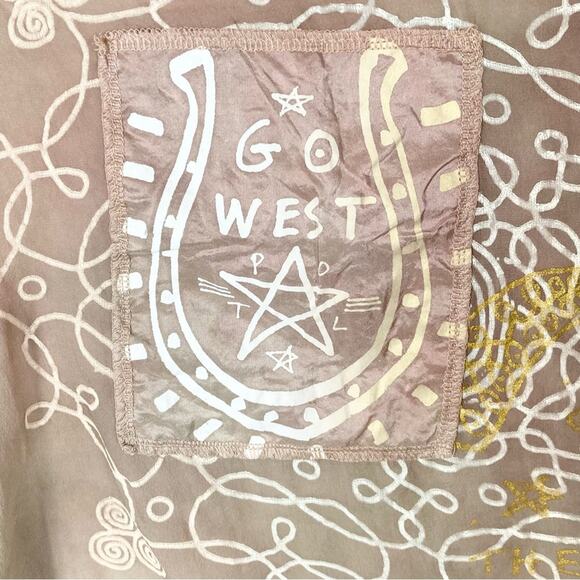 Nwot THE PEOPLE OF THE LABYRINTHS Dress M Silk Sheer Watercolor Embroidery ALine - Picture 8 of 16